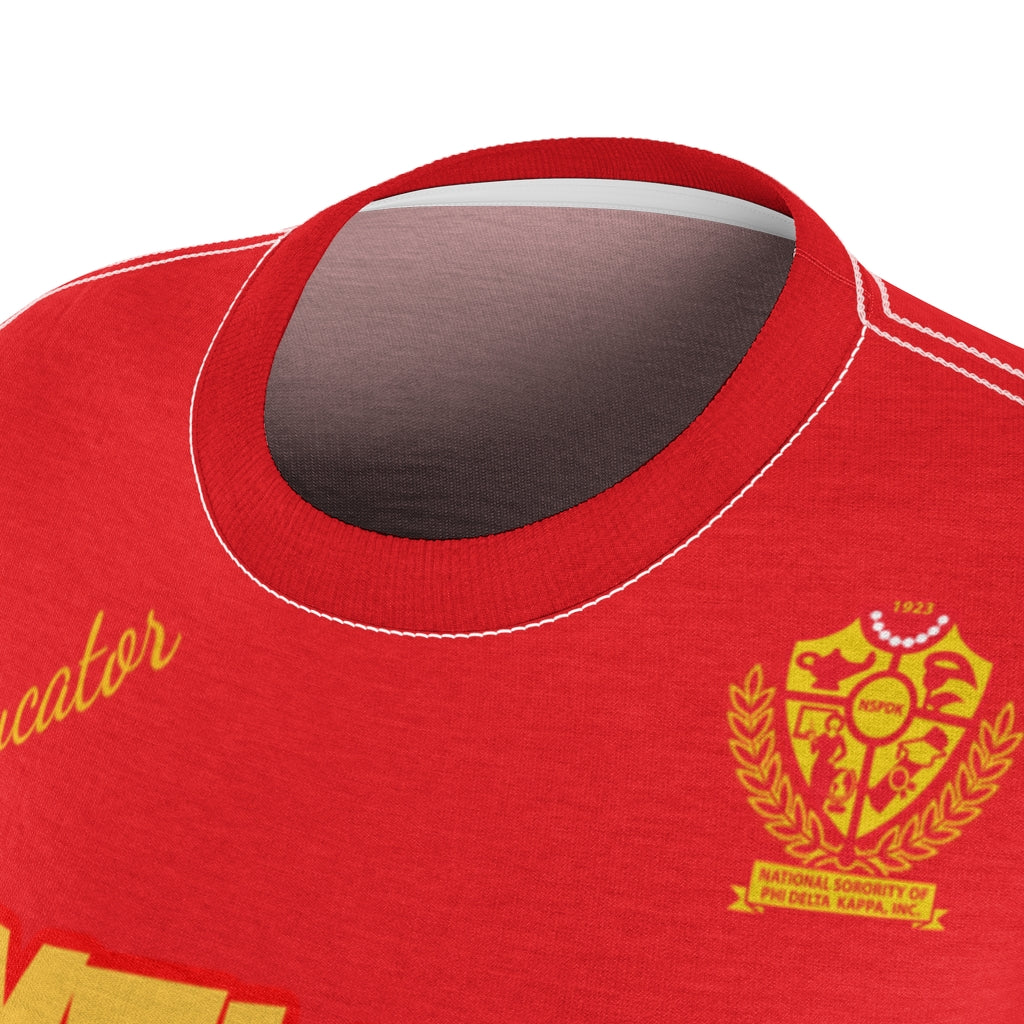 Women's AOP Popular Quote Tee Red