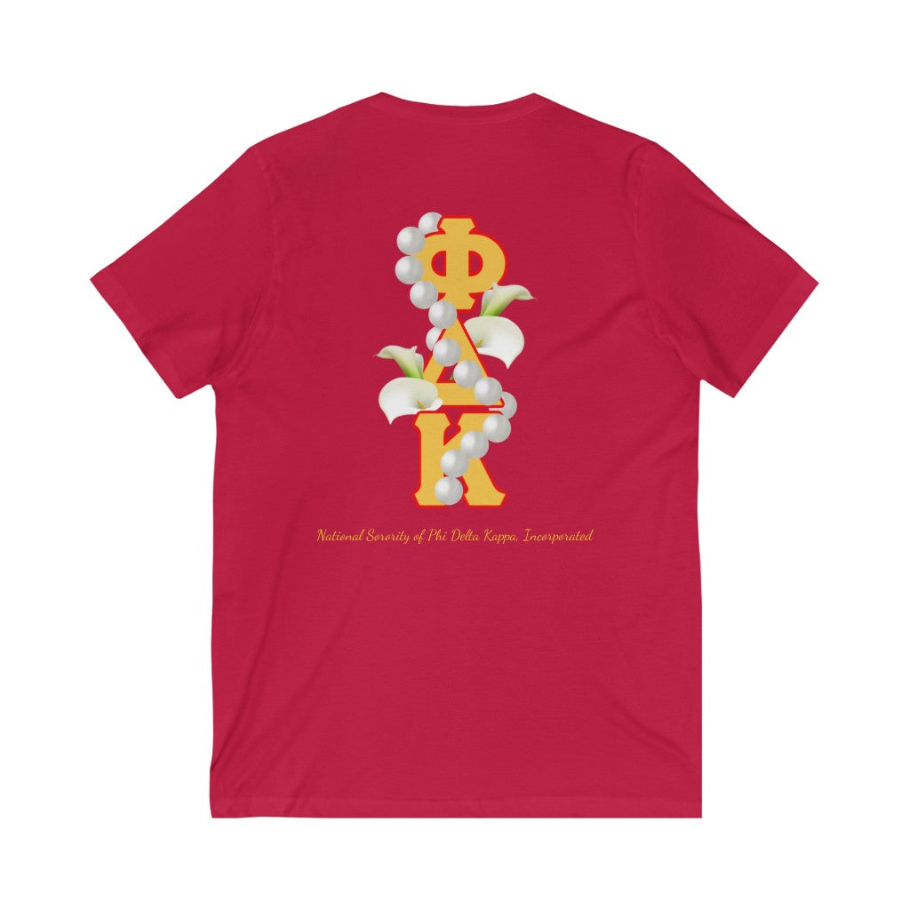 Unisex Jersey Short Sleeve V-Neck Tee Delta Pi 2