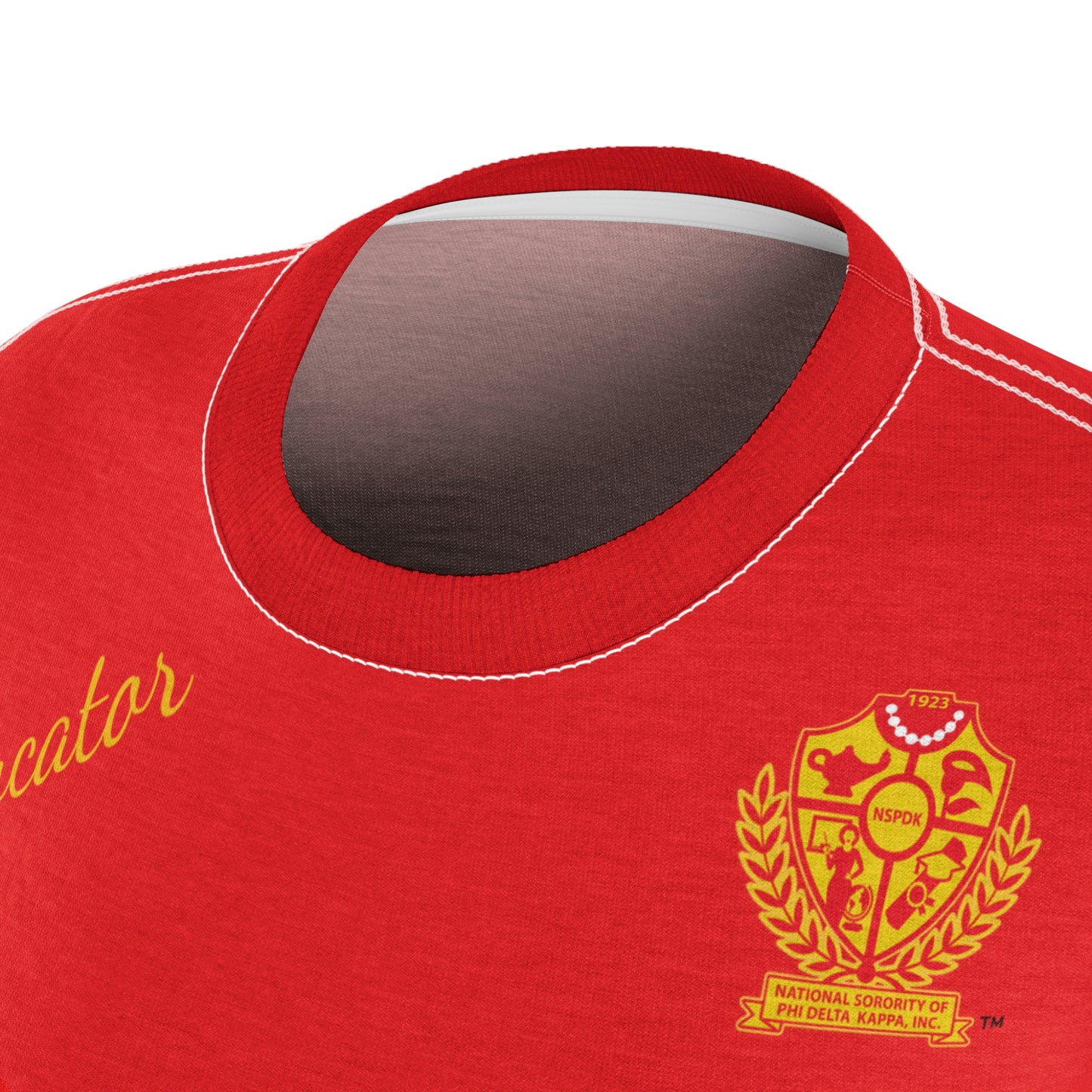Women's AOP Popular Quote Tee Red 3