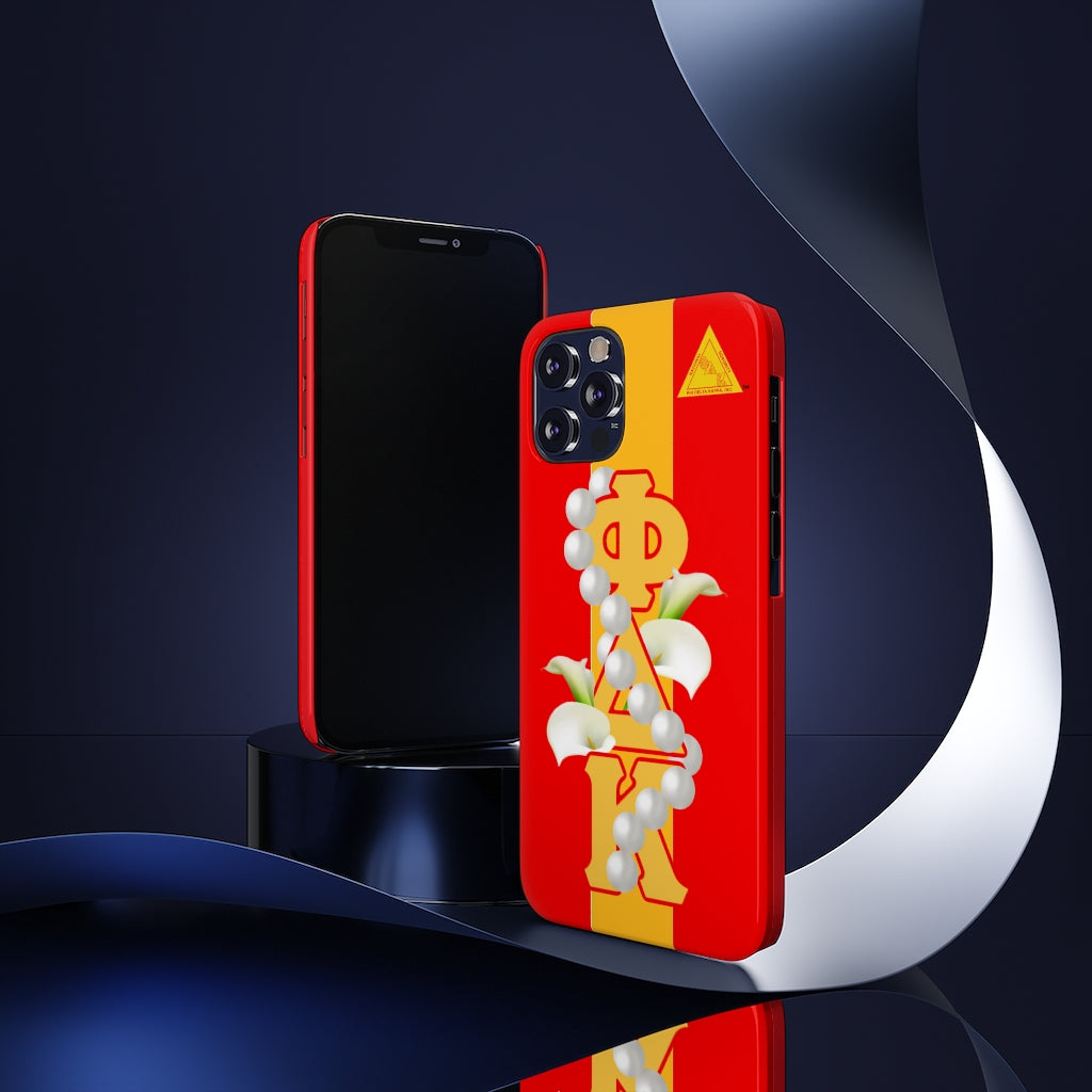 Barely There Phone Cases Red and Gold 1