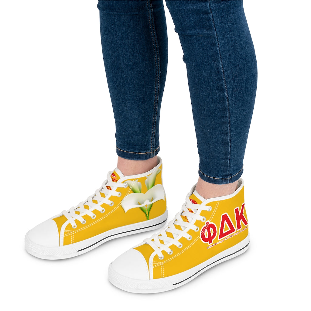 Women's High Top Classic Sneakers (Yellow)