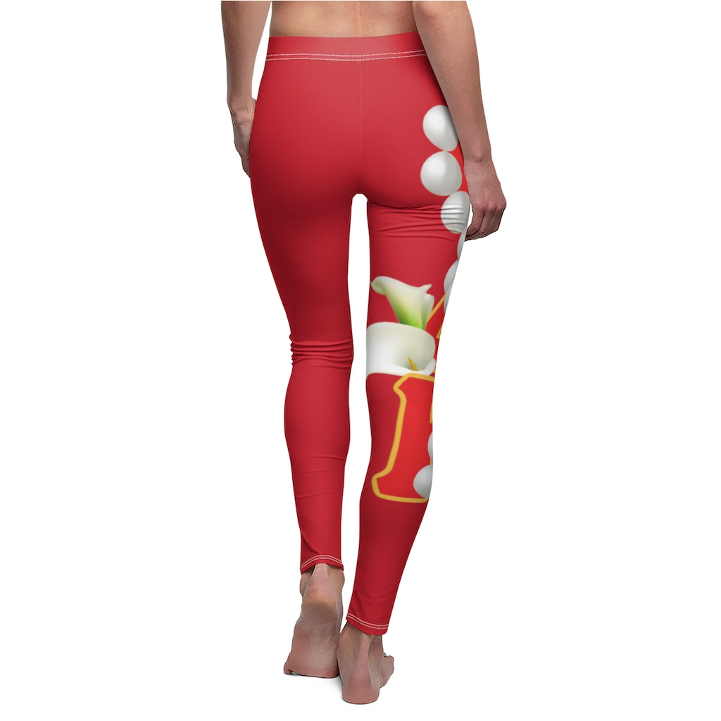 Women's Casual Leggings Dark Red