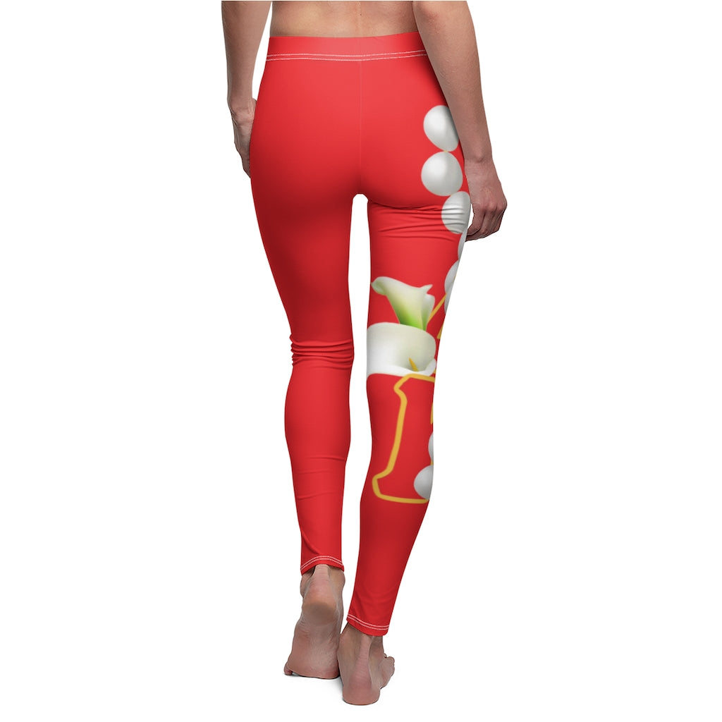 Women's Casual Leggings Red