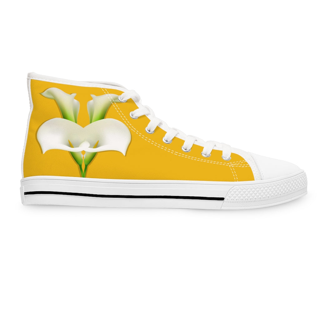 Women's High Top Classic Sneakers (Yellow)