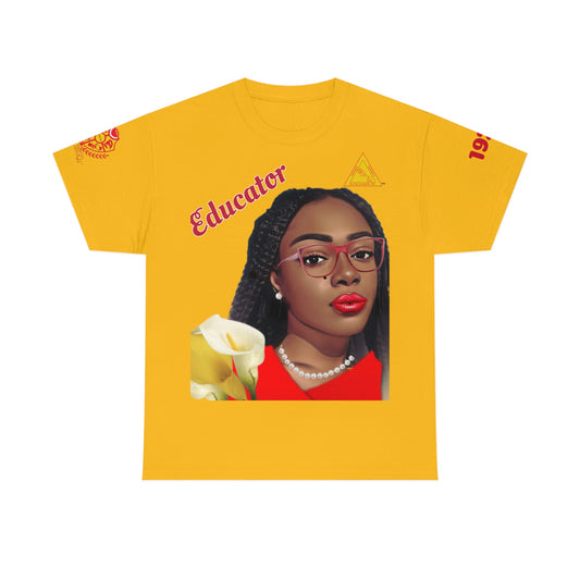 Educator Cross Tee Yellow