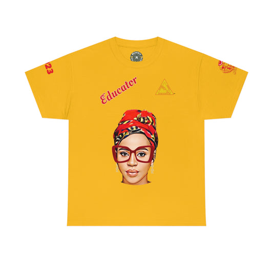 Educator Cross Tee Yellow 2 (Can be personalized)
