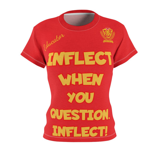 Women's AOP  Popular Quote Tee Red
