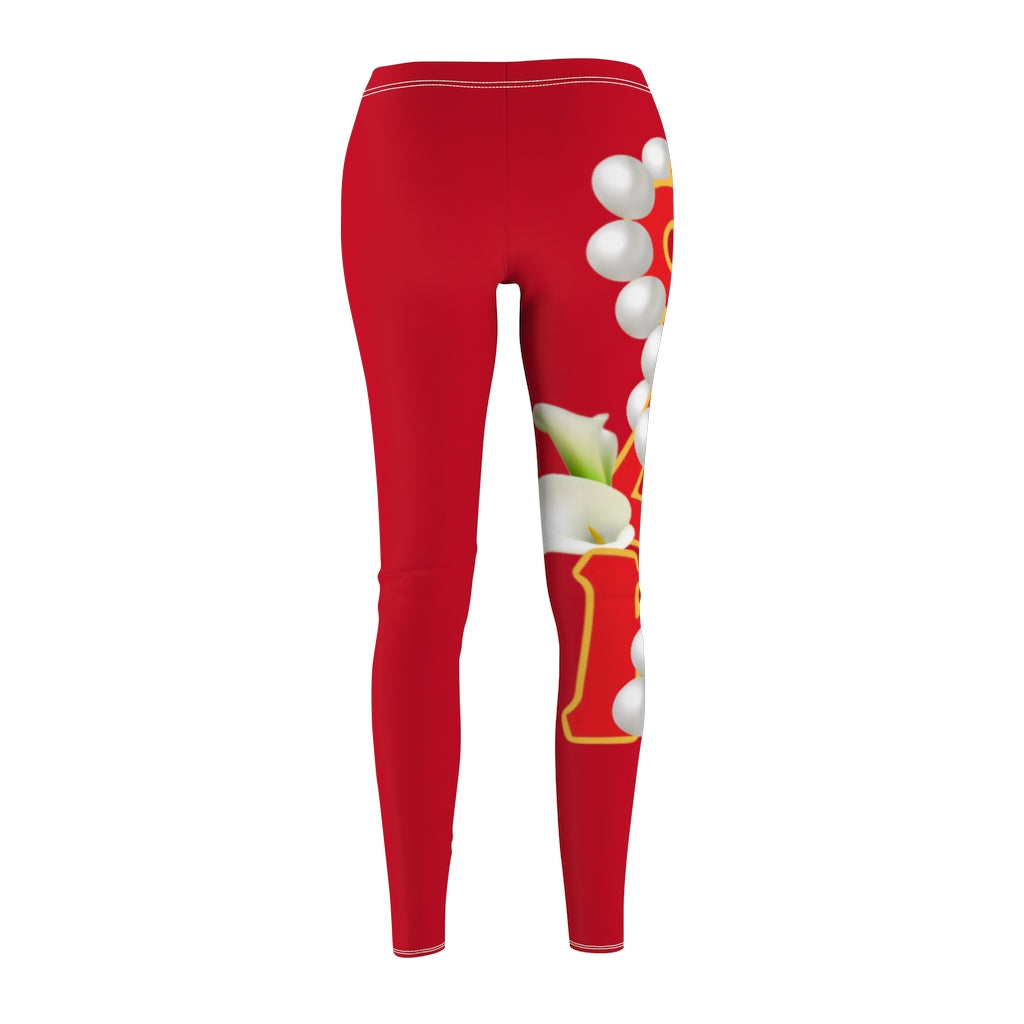 Women's Casual Leggings Dark Red