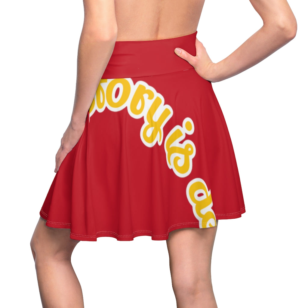 Women's Skater Skirt Deep Red