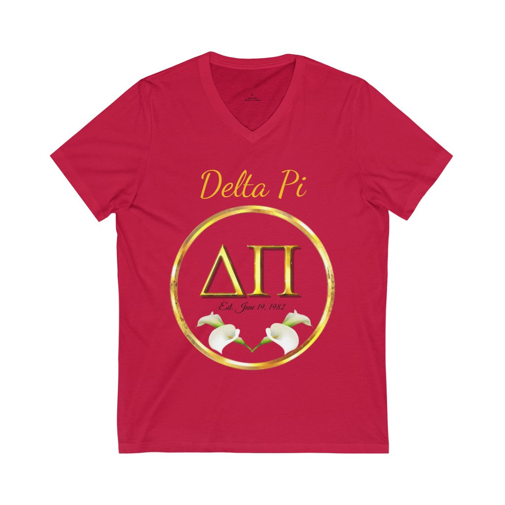 Unisex Jersey Short Sleeve V-Neck Tee Delta Pi 2