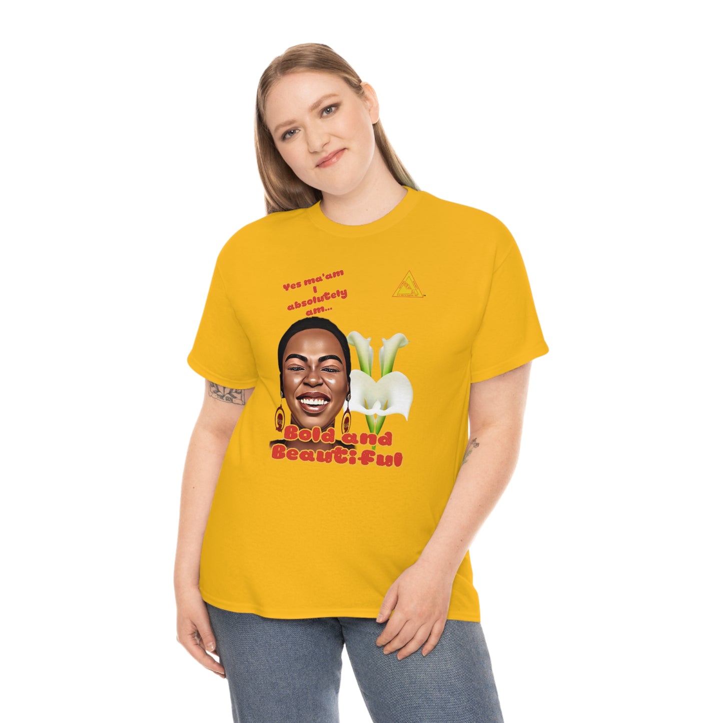 Bold Educator Cross Tee Yellow