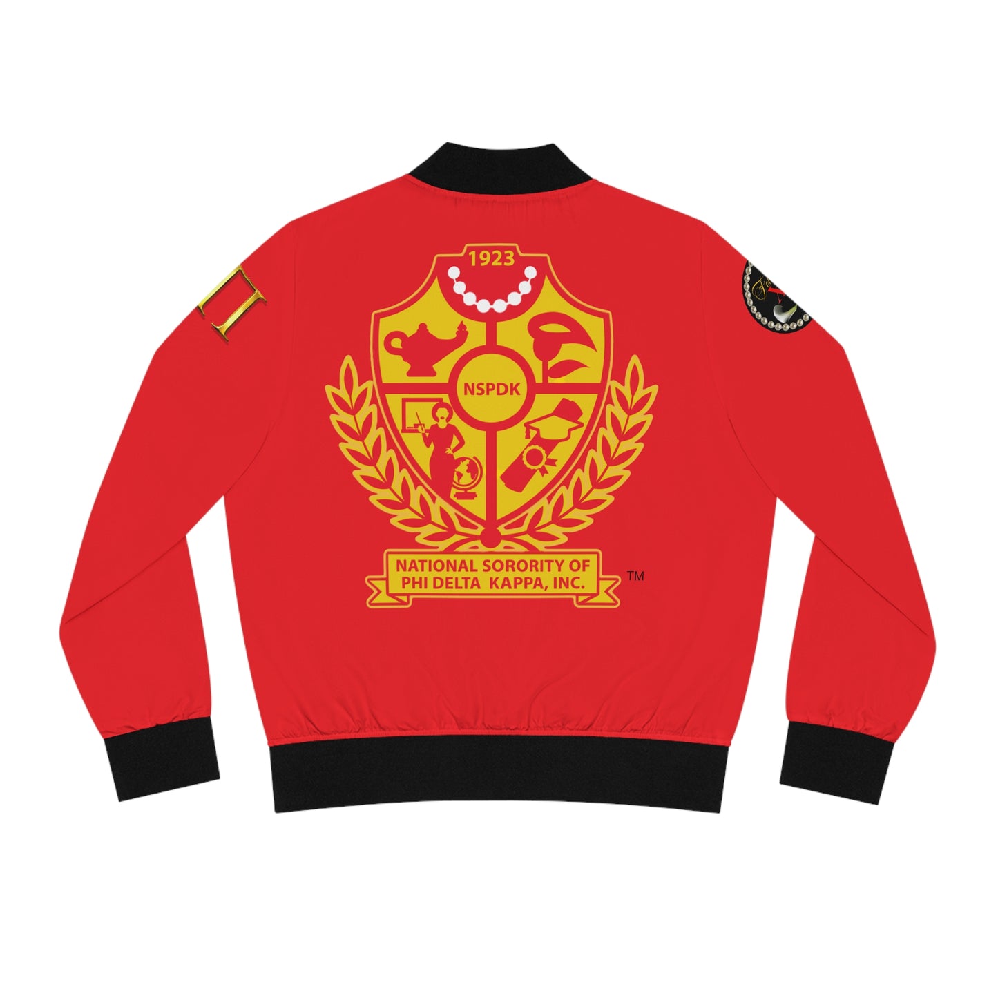 Women's Bomber Jacket 2 (AOP) Delta Pi Felicitous XIV 2