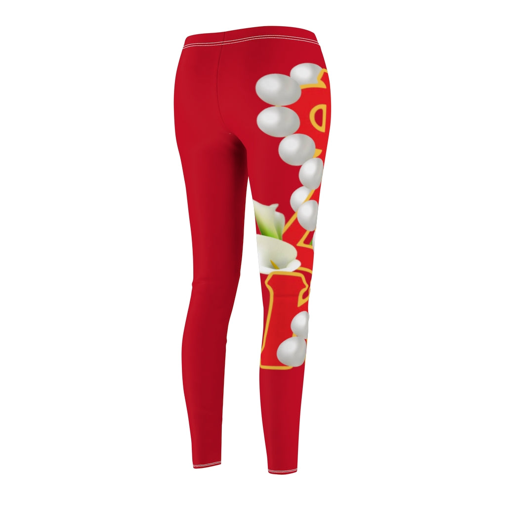Women's Casual Leggings Dark Red