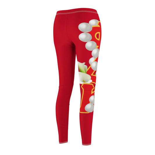 Women's Casual Leggings Dark Red