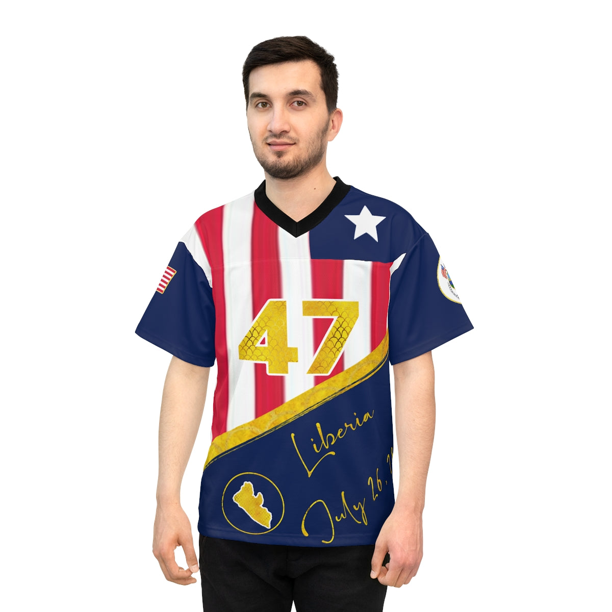 Liberia  Unisex Football Jersey (AOP)