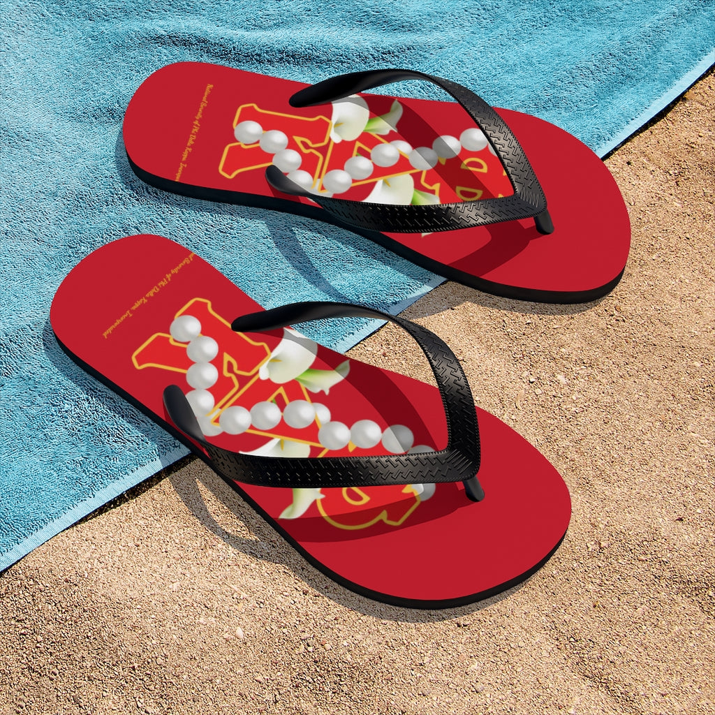 Unisex Flip-Flops Red