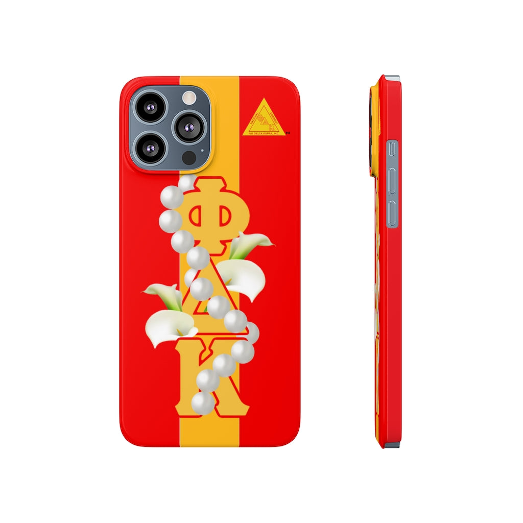 Barely There Phone Cases Red and Gold 1