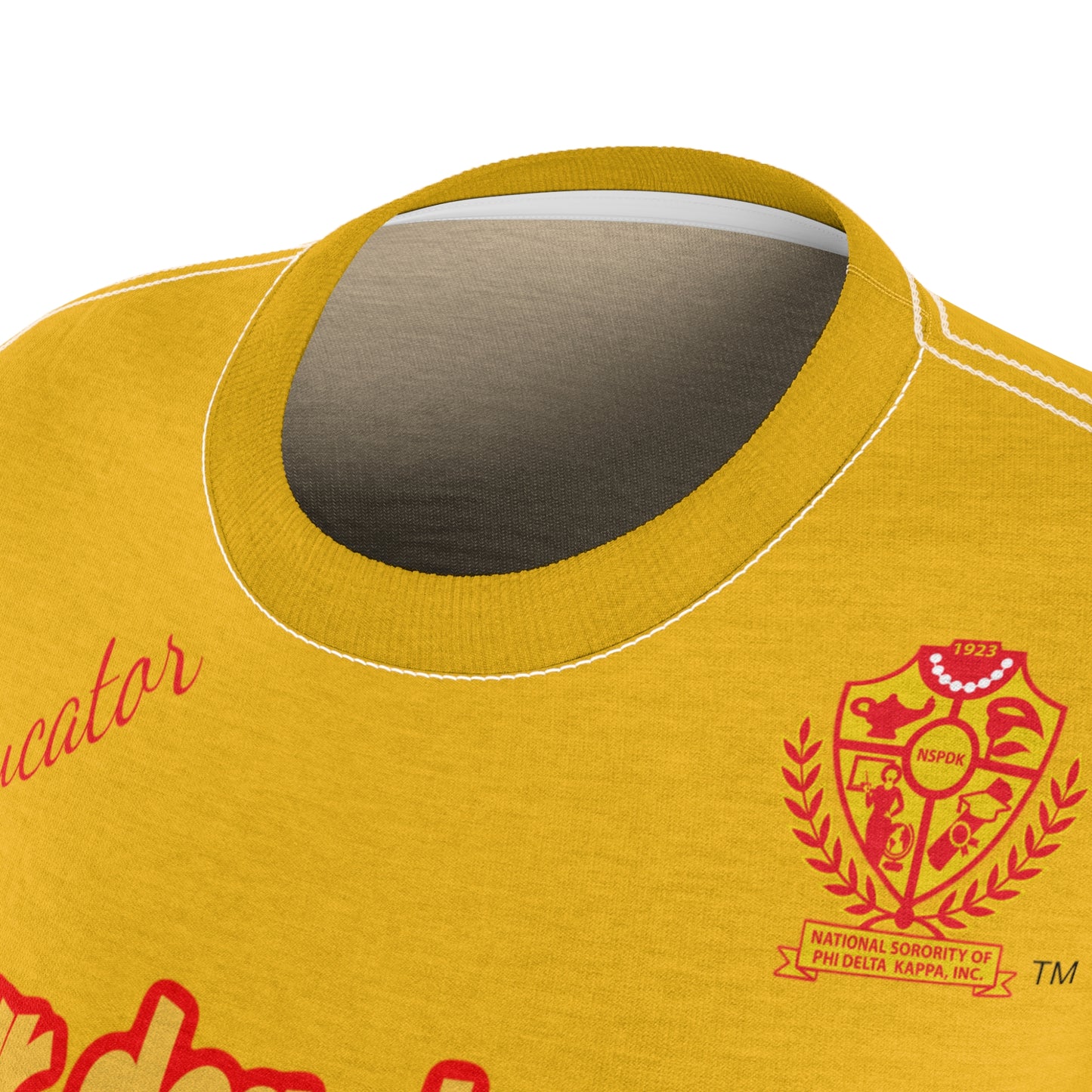Women's AOP Popular Quote Tee Yellow 3