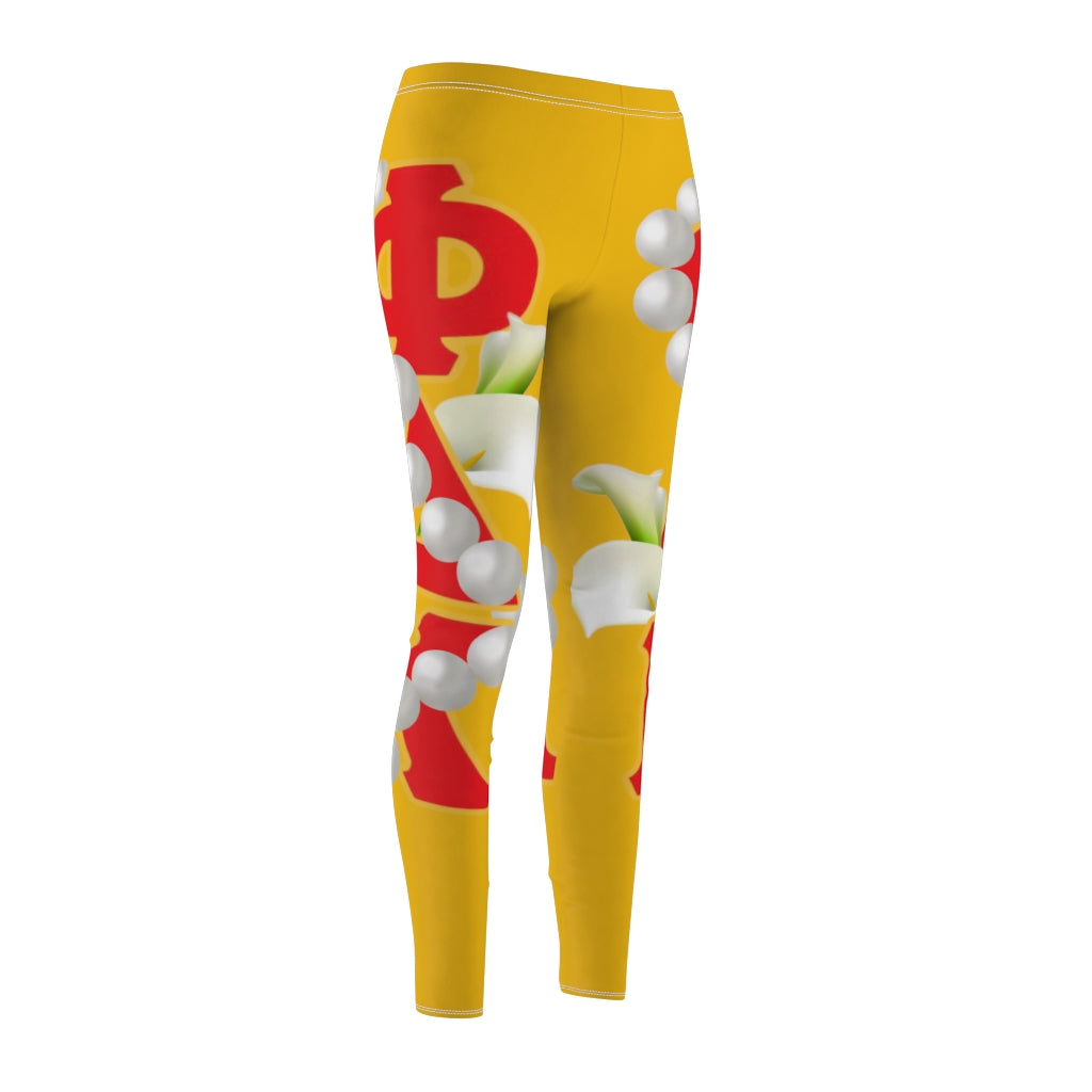 Women's All over Print Casual Leggings Yellow