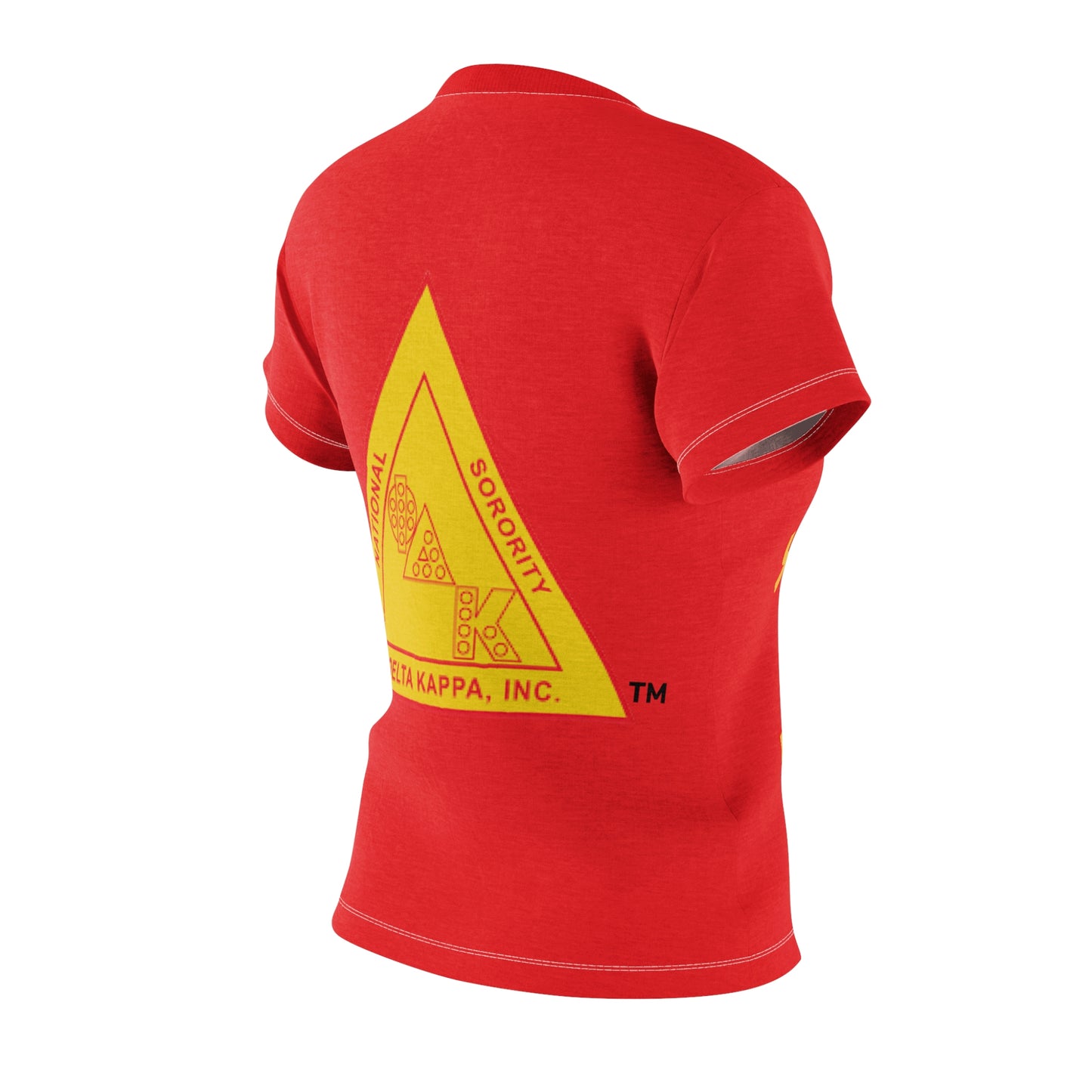 Women's AOP Popular Quote Tee Red 3
