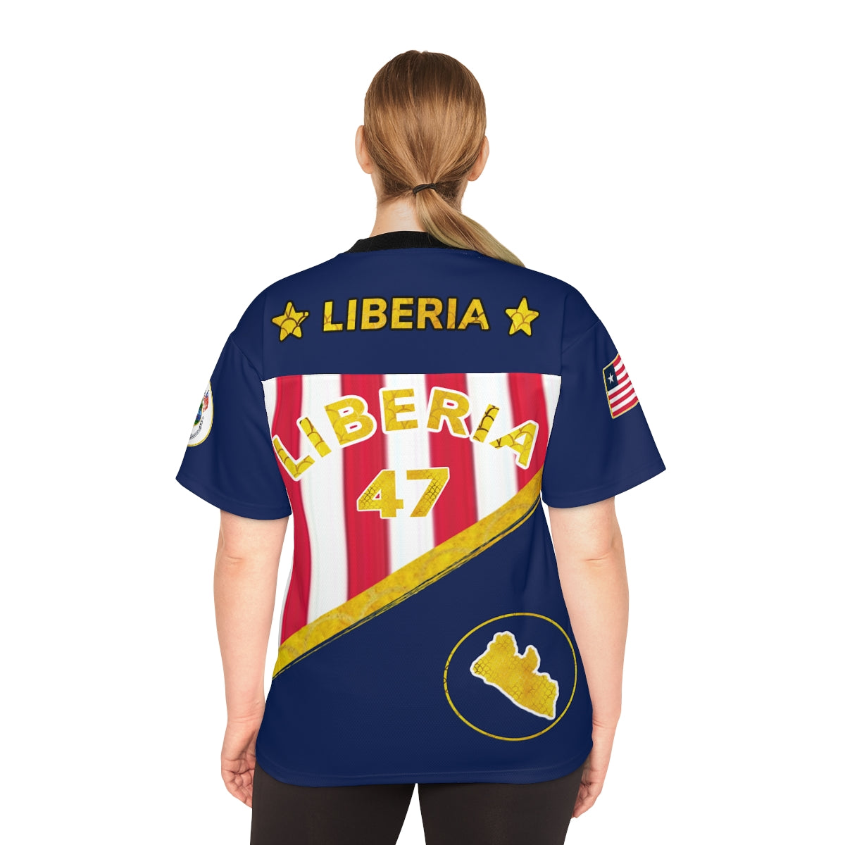 Liberia  Unisex Football Jersey (AOP)