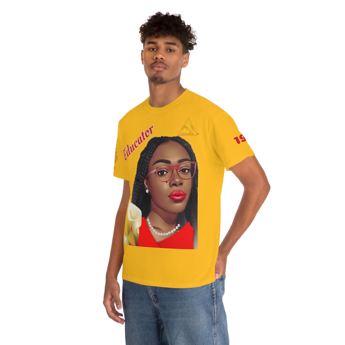 Educator Cross Tee Yellow