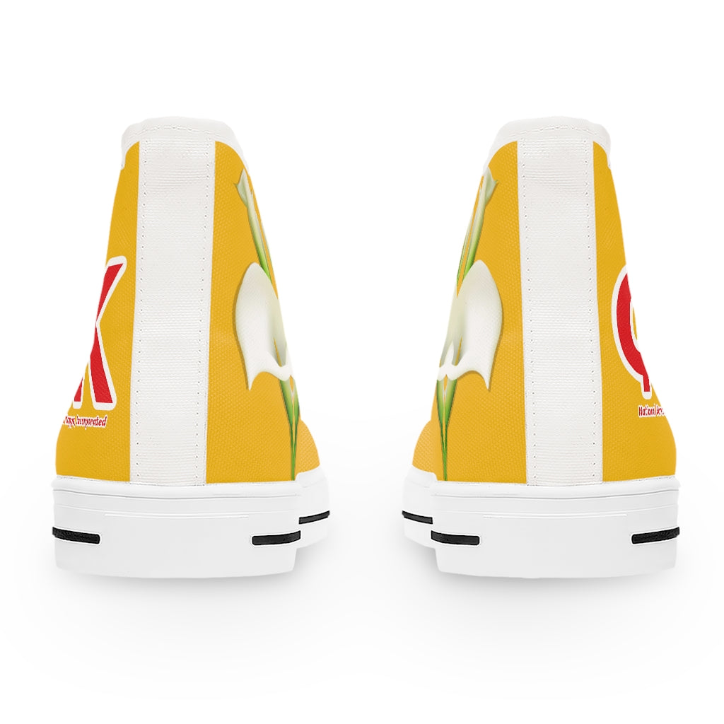 Women's High Top Classic Sneakers (Yellow)