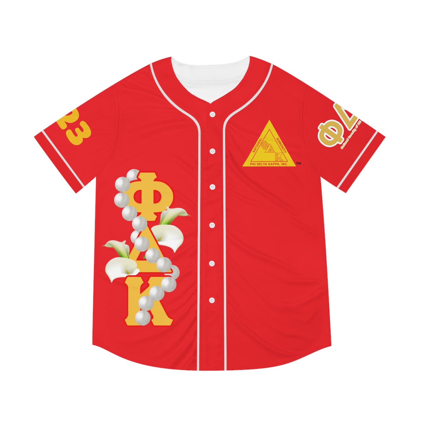 Baseball Jersey Classic Red  (AOP) Can be personalized (Use sizing chart for best fit)