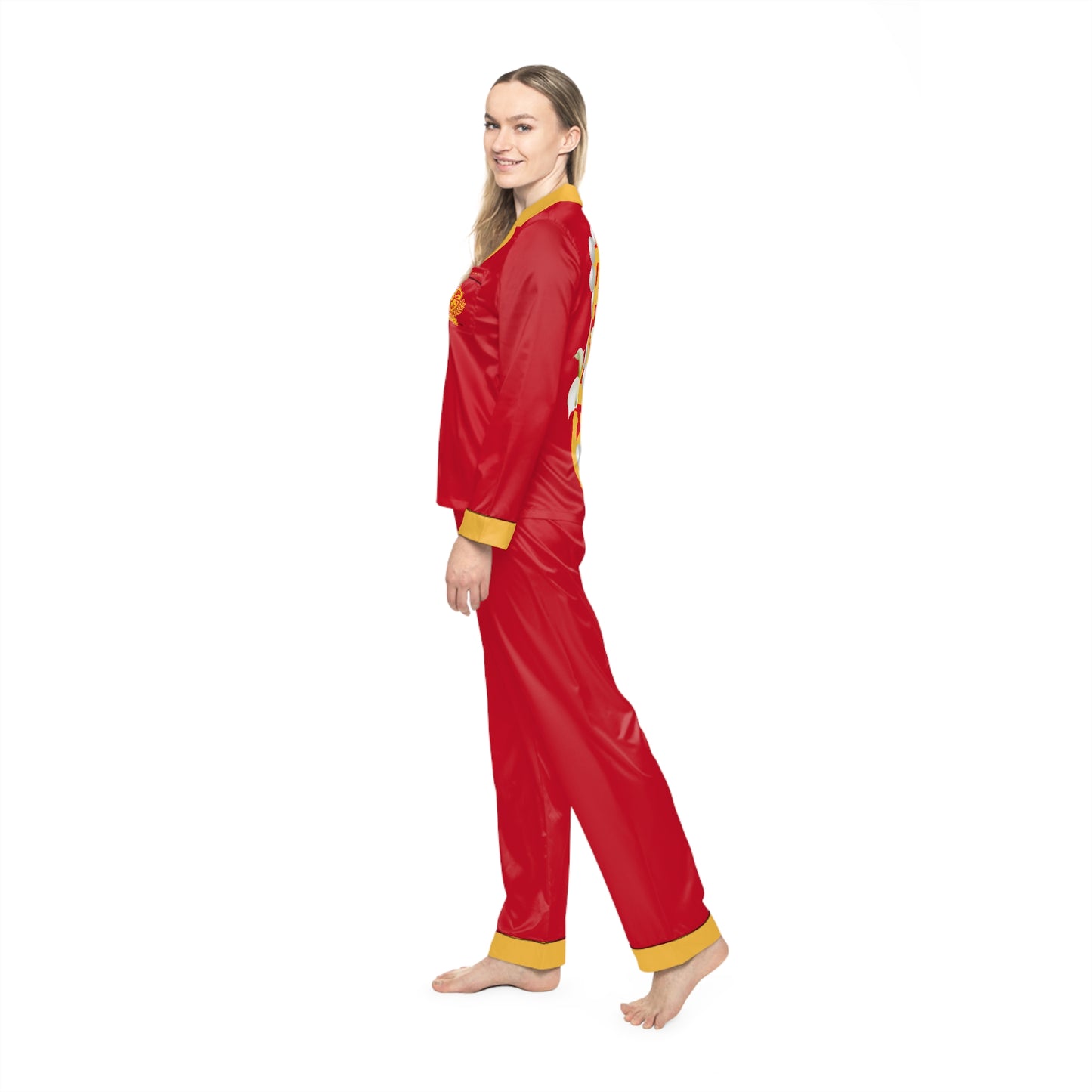 Women's Satin Pajamas (AOP)