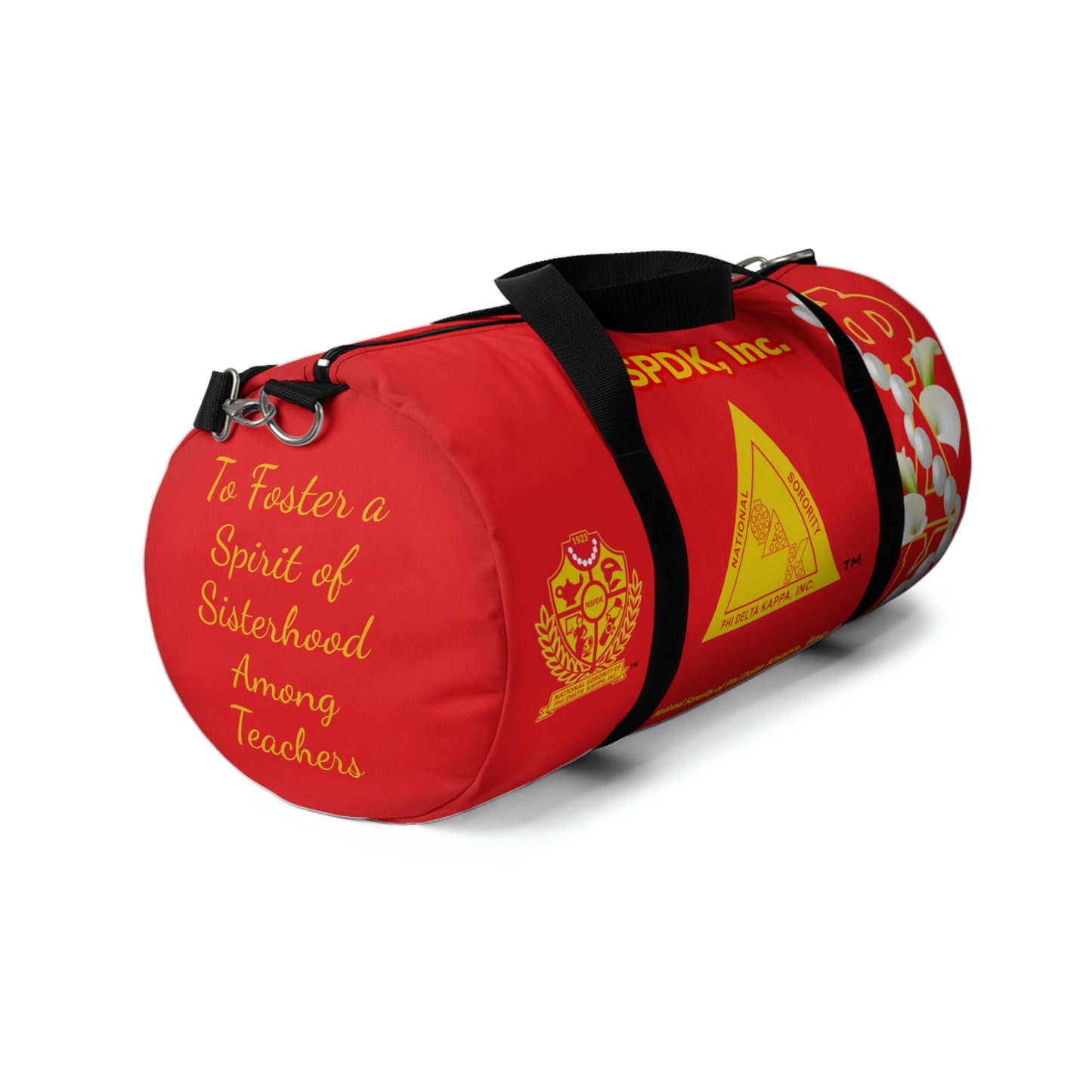 Classic Duffel Bag Red 2 (Can be personalized)