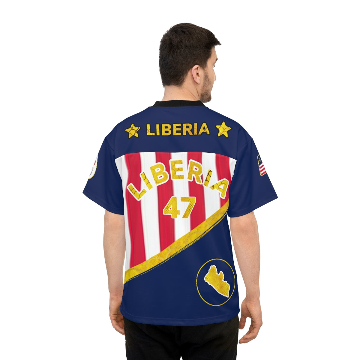 Liberia  Unisex Football Jersey (AOP)