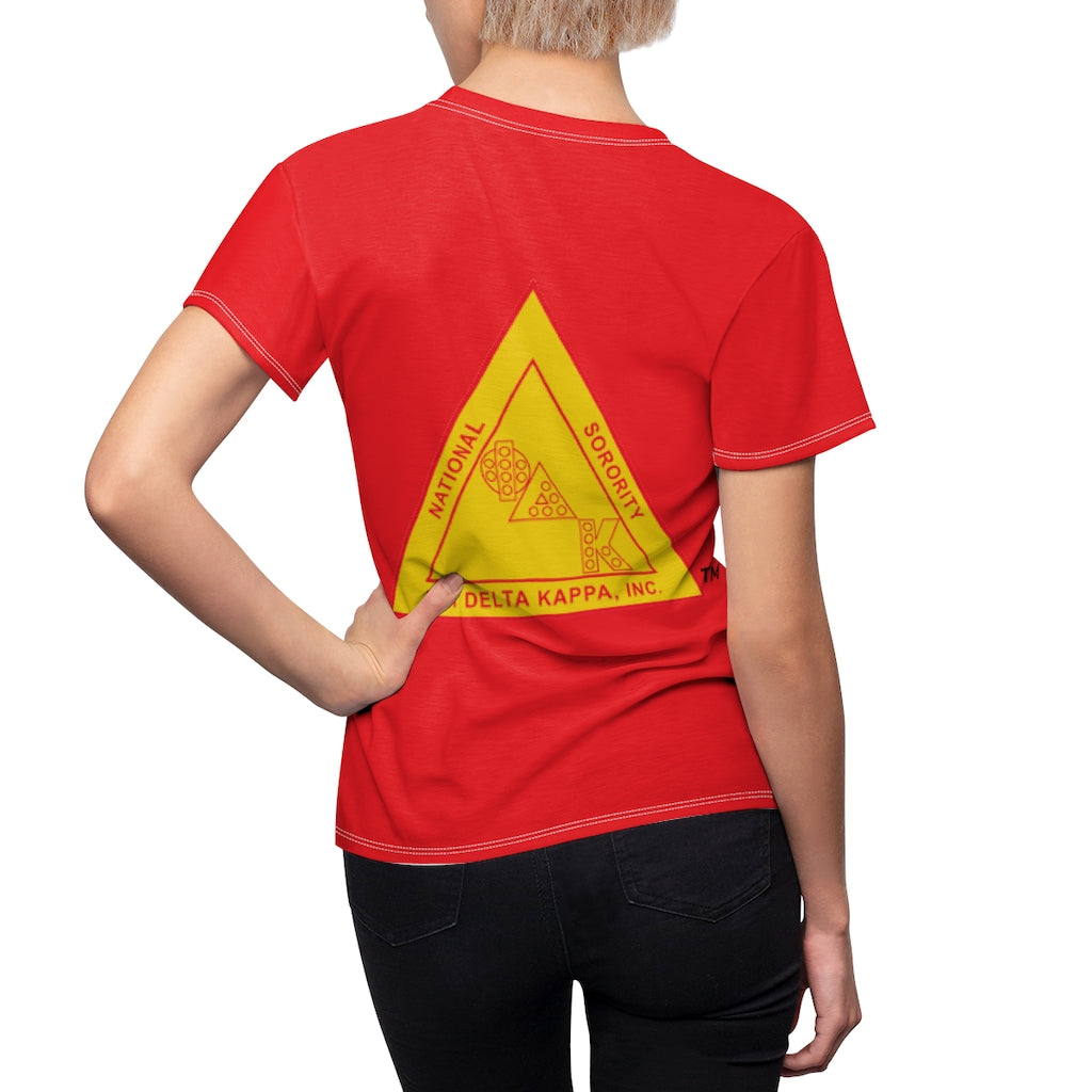 Women's AOP  Popular Quote Tee Red