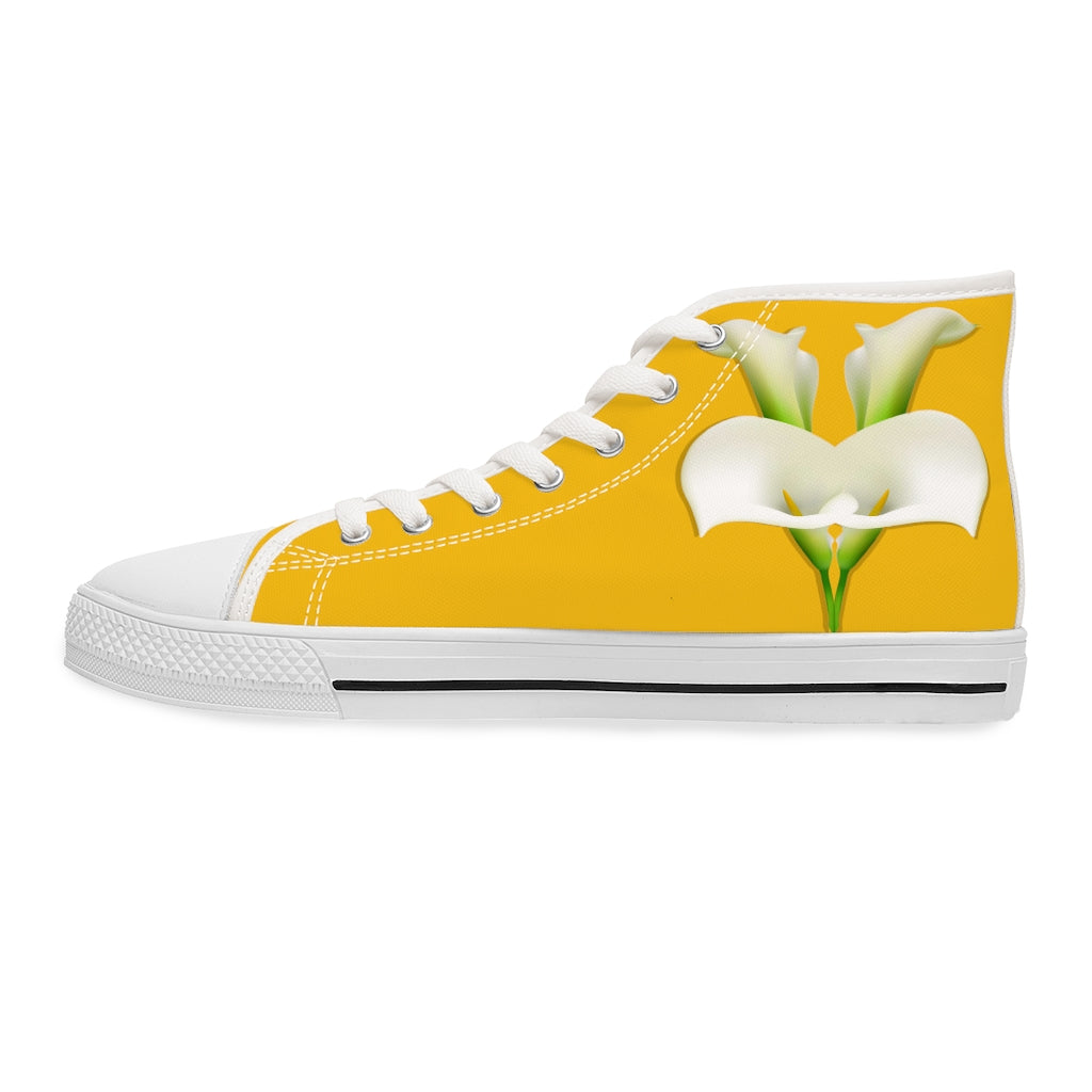 Women's High Top Classic Sneakers (Yellow)