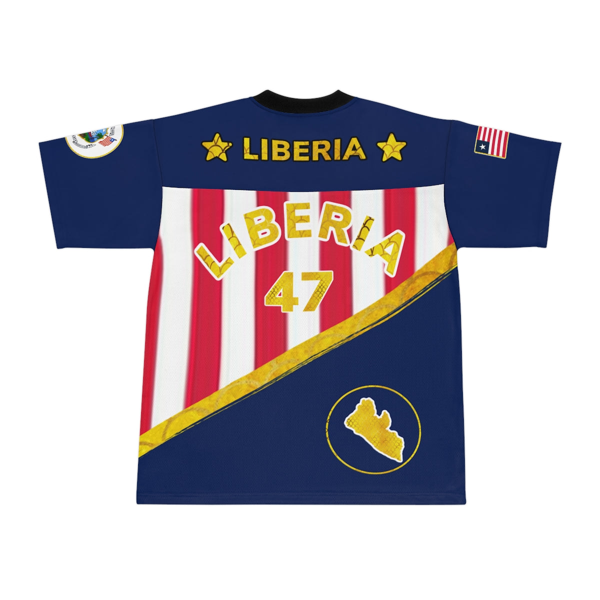 Liberia  Unisex Football Jersey (AOP)