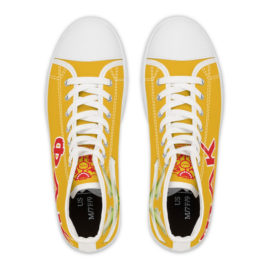 Women's High Top Classic Sneakers (Yellow)