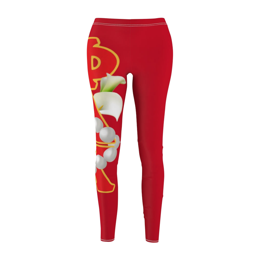 Women's Casual Leggings Dark Red