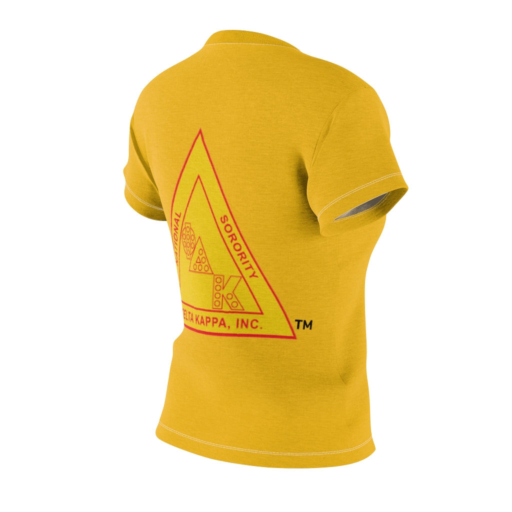 Women's AOP Popular Quote Tee Yellow 2