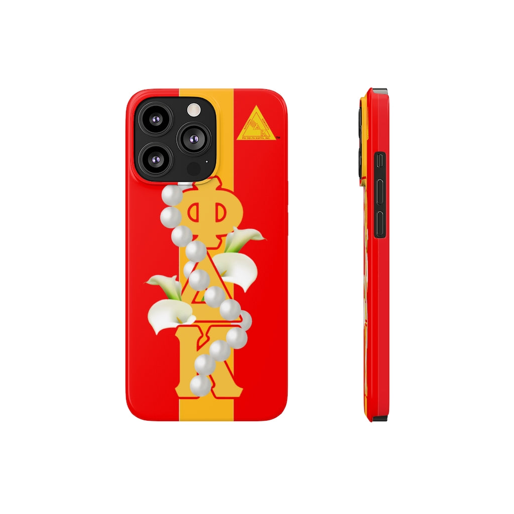 Barely There Phone Cases Red and Gold 1