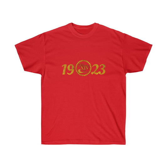 1923 Gold 2 Unisex Ultra Cotton Tee Felicitous XIV